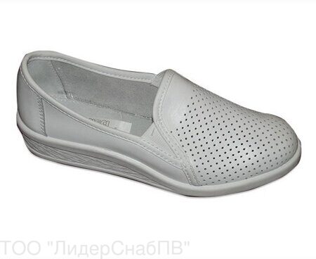 Туфли кожаные белые женские с перфорацией Таня 55-01